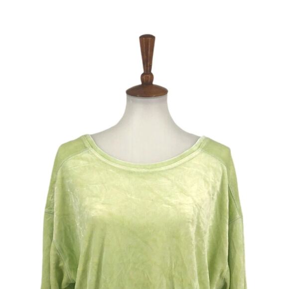 MSRP $68 We The Free Crushed Velvet Velour Green Low Back Top XS-L QUICKSHIP - Picture 2 of 7